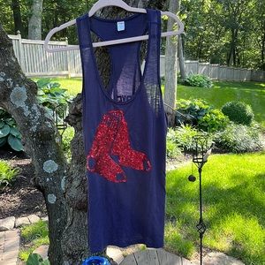 VICTORIA’S SECRET PINK MLB BOSTON RED SOX SEQUIN TANK TOP L